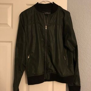 Olive Green Bomber Jacket